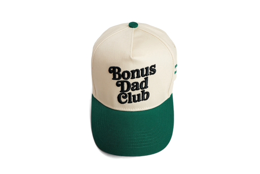 Bonus Dad Club cap, cream & dark green