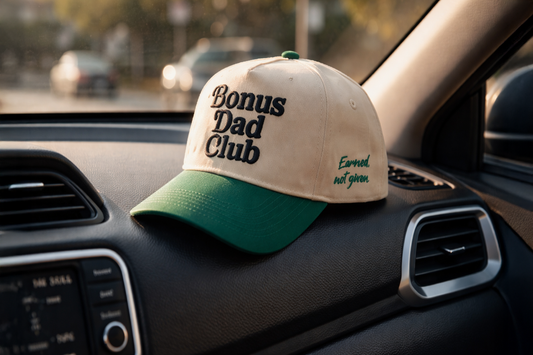 Bonus Dad Club cap, cream & dark green