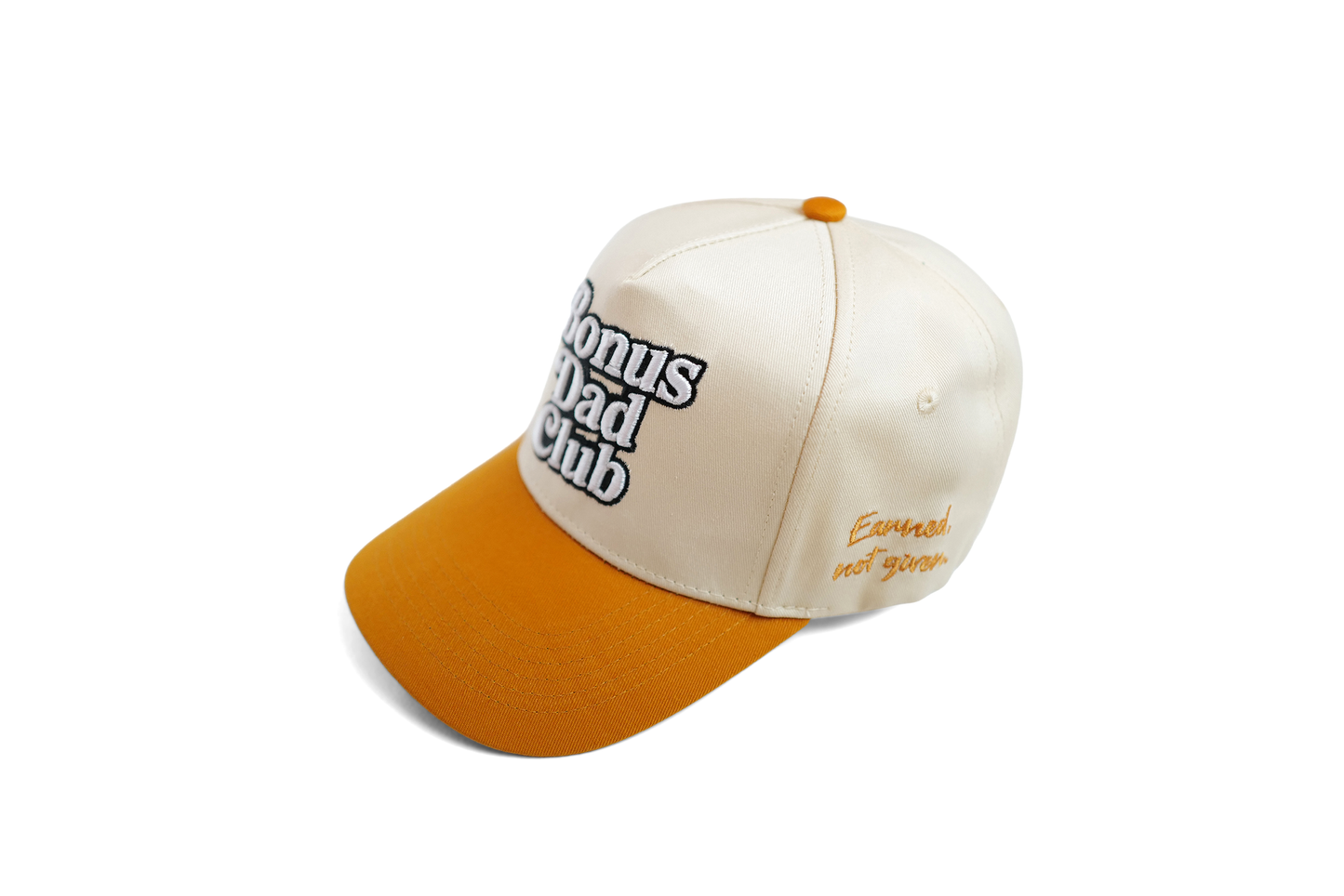 Bonus Dad Club cap, cream & orange