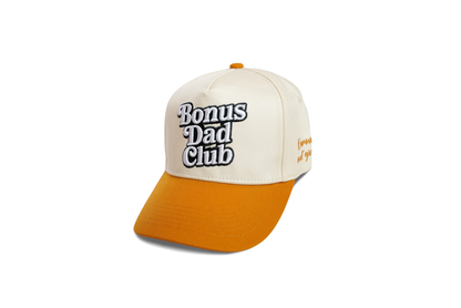 Bonus Dad Club cap, cream & orange